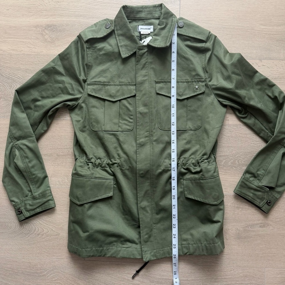 BNWT Zadig & Voltaire Kayak Amour Military Green Utility Jacket - Size XS - Picture 8 of 10